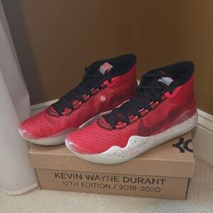 Nike Kevin Wayne Durant Red High-Top Sneakers
